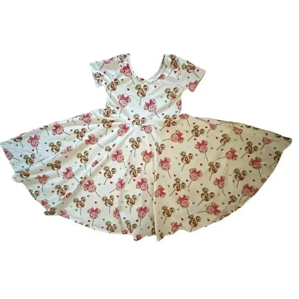 Wild Rich Kids twirl dress girls size 11/12 disney christmas lollipops print - Picture 5 of 10
